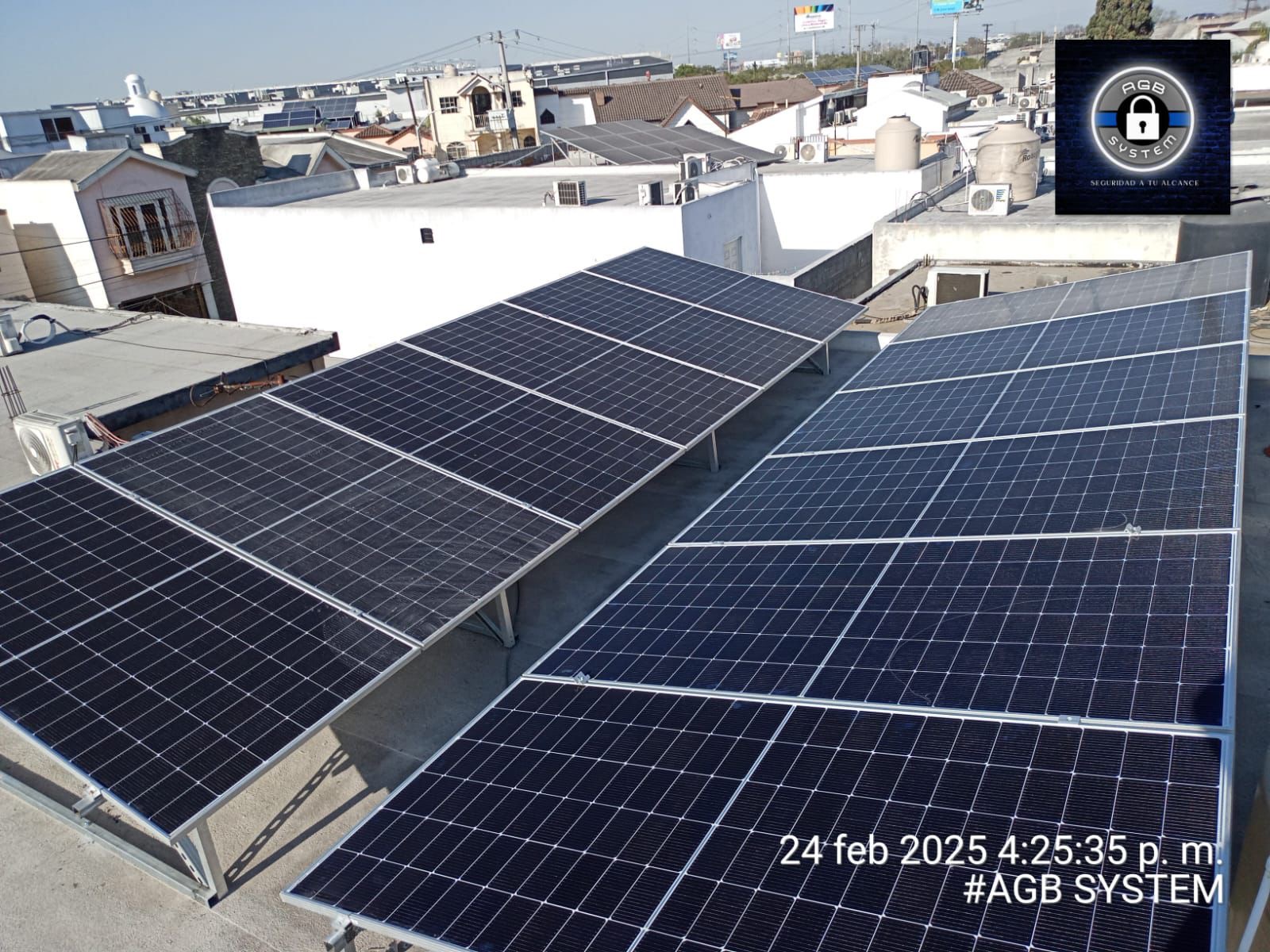Instalación de paneles solares de AGB system